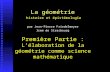 La géométrie histoire et épistémologie par Jean-Pierre Friedelmeyer Irem de Strasbourg