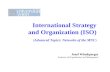 International Strategy and Organization (ISO) ( Advanced Topics: Networks of the MNC )