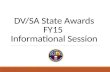DV/SA State Awards FY15  Informational Session