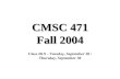 CMSC 471 Fall 2004