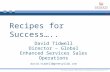 Recipes for Success…..