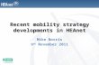Recent mobility strategy developments in HEAnet