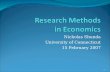 Research Methods  in Economics