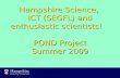 Hampshire Science,  ICT (SEGFL) and enthusiastic scientists!    POND Project Summer 2009