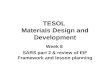 TESOL  Materials Design and Development