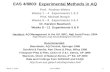 EAS 4/8803:  Experimental Methods in AQ