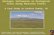 Geologic Influences on Ecological Sites Along Mountain Fronts A Case Study in Cochise County, AZ