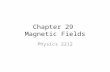 Chapter 29  Magnetic Fields