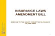 INSURANCE LAWS AMENDMENT BILL