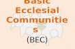 Ano ang mga Basic Ecclesial Communities  (BEC)