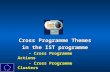 Cross Programme Themes in the IST programme - Cross Programme Actions - Cross Programme Clusters