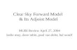 Clear Sky Forward Model  & Its Adjoint Model