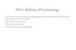 IPv6 Address Provisioning