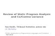 Review of Static  Program Analysis  and Co/Contra-variance