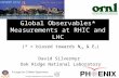 Global Observables* Measurements at RHIC and LHC