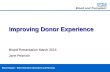 Improving Donor Experience