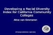 Developing a Racial Diversity Index for California Community Colleges