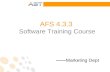 AFS 4.3.3  Software Training Course