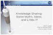 Knowledge Sharing: Some Myths, Ideas,  and a little IT