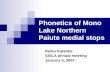 Phonetics of Mono Lake Northern Paiute medial stops