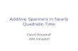 Additive Spanners in Nearly Quadratic Time