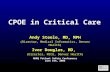 CPOE in Critical Care