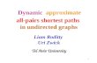 all-pairs shortest paths  in undirected graphs