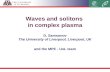 Waves and solitons  in complex plasma