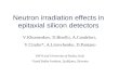 Neutron irradiation effects in epitaxial silicon detectors