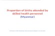 Proportion of births attended by skilled health personnel (Myanmar)