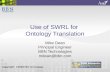 Use of SWRL for  Ontology Translation