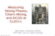 Measuring  Strong Phases, Charm Mixing, and DCSD at CLEO-c