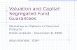 Valuation and Capital: Segregated Fund Guarantees