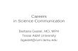 Careers in Science Communication