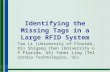Identifying the Missing Tags in a Large RFID System