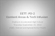 EETT: PD-2 Content Areas & Tech Infusion
