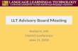 LLT Advisory Board Meeting