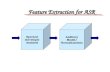 Feature Extraction for ASR