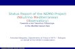Status Report of the NEMO Project ( NE utrino  M editerranean  O bservatory)