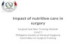 Impact of nutrition care in surgery