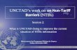 UNCTAD’s work on  on Non-Tariff Barriers ( NTBs)