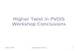 Higher Twist in PVDIS Workshop Conclusions