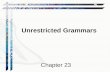 Unrestricted Grammars