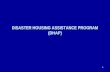 DISASTER HOUSING ASSISTANCE PROGRAM (DHAP)
