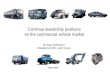 Continue leadership positions  on the commercial vehicle market