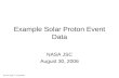 Example Solar Proton Event Data