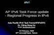 AP IPv6 Task Force update - Regional Progress in IPv6