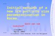 Initial results of a new ice particle size parameterization in Racmo.