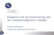 Rapport over de financiering van de voedselveiligheid in België.