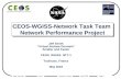 CEOS-WGISS-Network Task Team  Network Performance Project